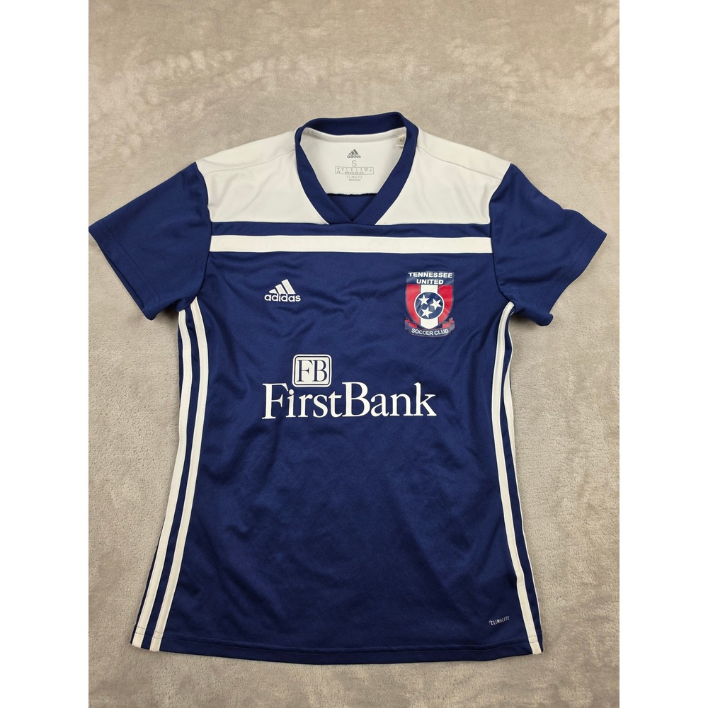 Adidas Soccer Jersey Womens S Blue Tennessee United FirstBank Climalite CE8954